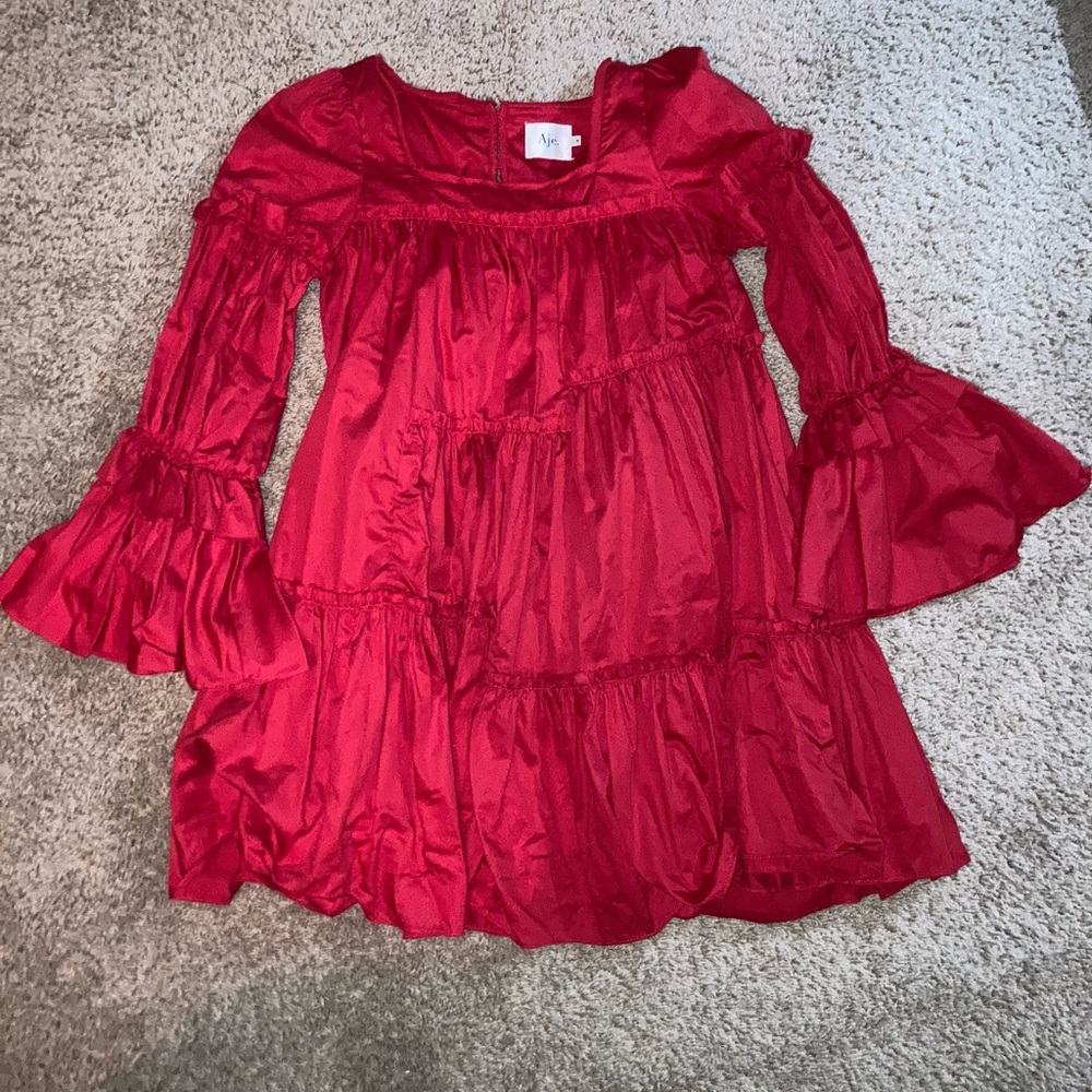 Aje Red Ruffle Dress - Picture 3 of 6